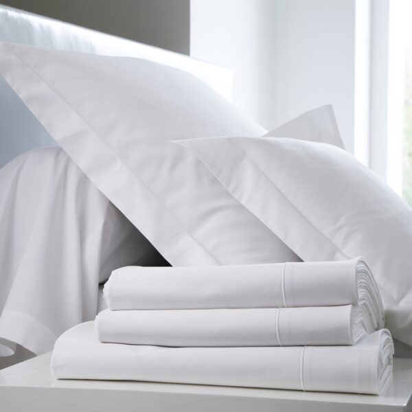 DRAP HOUSSE UNI SATIN BLANC