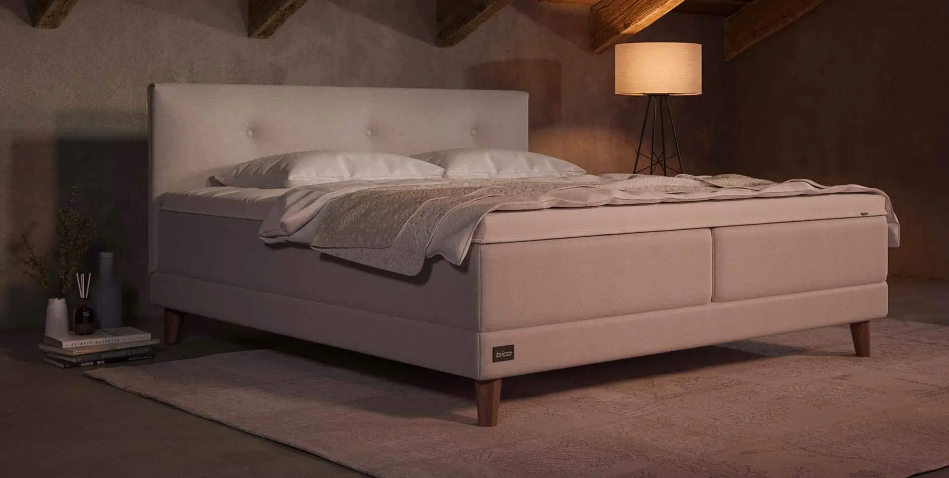 Matelas Bico Valais et lit boxspring BICO à essayer au Centre Valaisan de la Literie